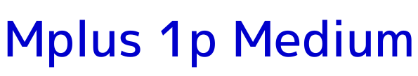 Mplus 1p Medium लिपि